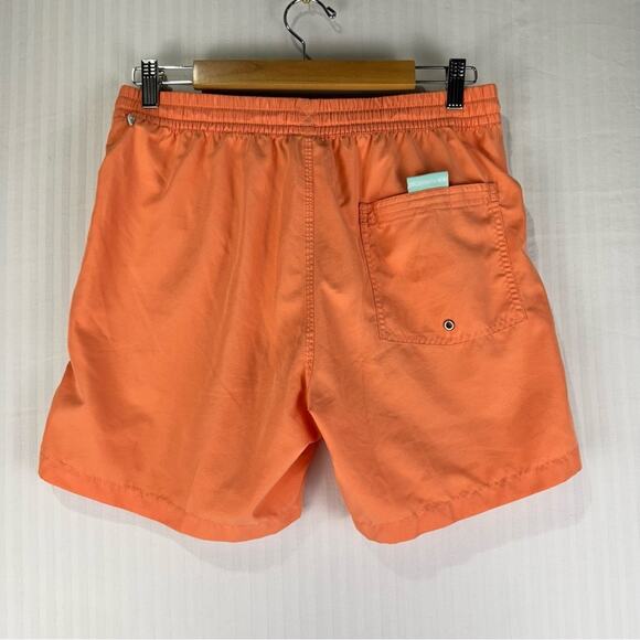 Quicksilver Swim Shorts Men’s Size Medium Muted Neon Orange Retro Fit 90s Inspo - Picture 4 of 6
